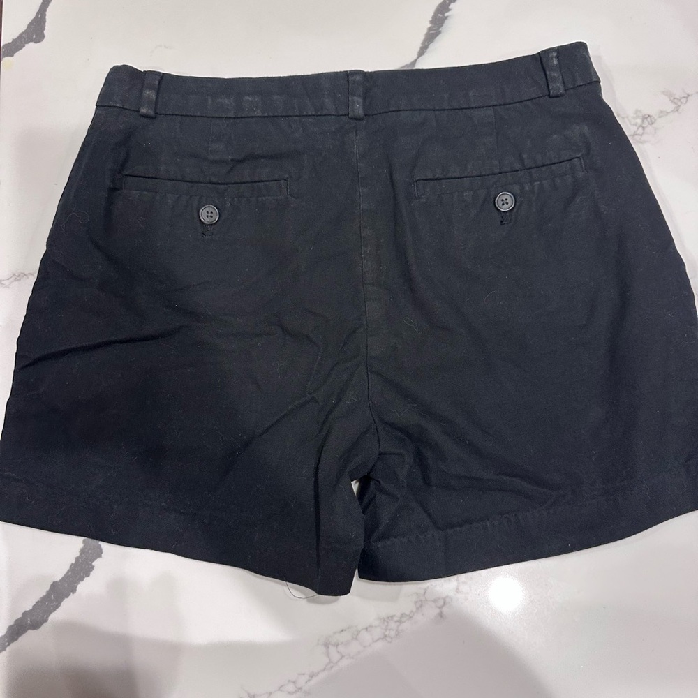 Banana Republic Black Bermuda Shorts Tailored Cotton Blend